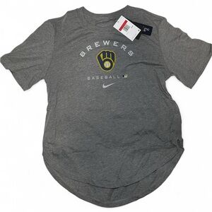 Nike Grey Milwaukee Brewers T-Shirt - Authentic Collection - Brand New